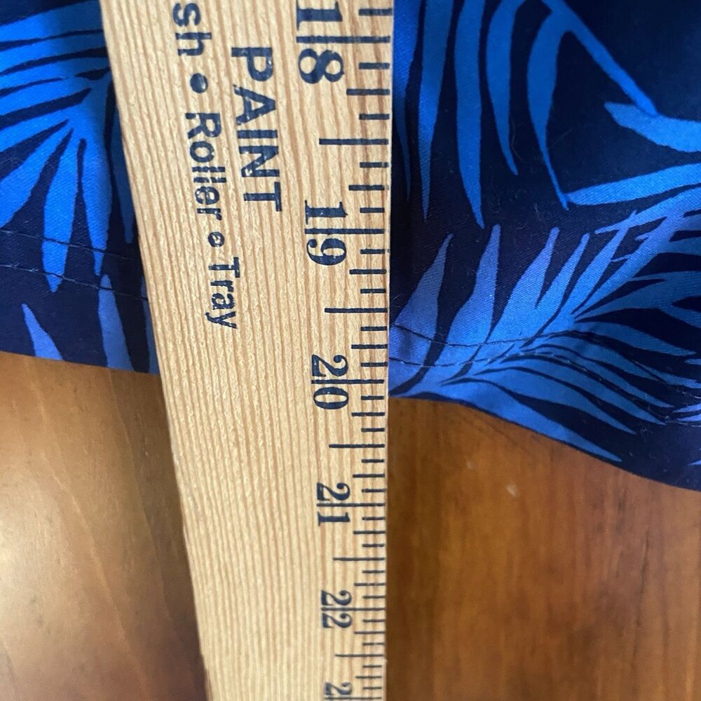 Lands End Men’s 8" Swim Shorts Trunks Sz Large 36-38 Blue Palms Tropical Beach - Picture 8 of 13